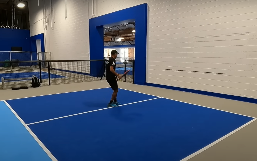 What is an overhand hit in Pickleball?